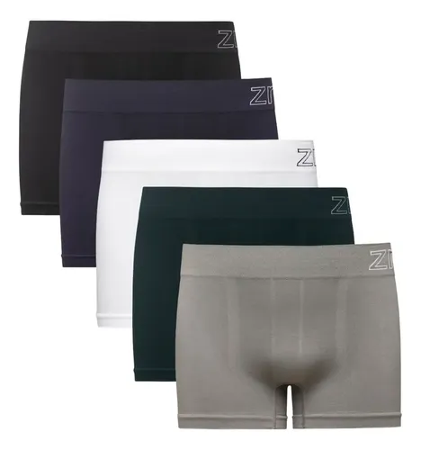 Kit 5 Cuecas Boxer Em Poliamida Sem Costura Zee Rucci
