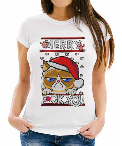 Playera Dama Navideña Merry Fyou