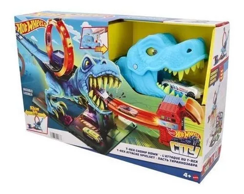 Pista Hot Wheels City: Ataque Toxico Do Dinossauro - Mattel