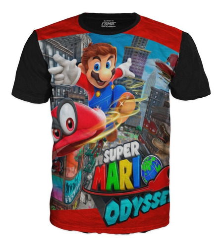 Camiseta De Super Mario Odyssey Para Niños Videojuego