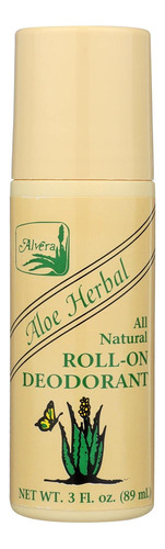 Alvera Desodorante Roll-on All Natural, Aloe Herbal, 3 Onzas