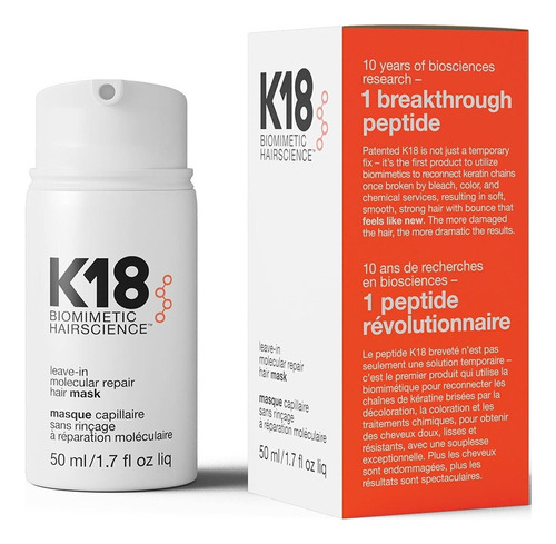 Mascarilla K18 Sin Enjuague Molecular Repair Restore Hair