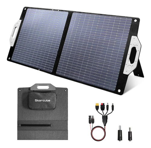 Storcube -panel Solar Portatil De 100 W Para Generador De Ce