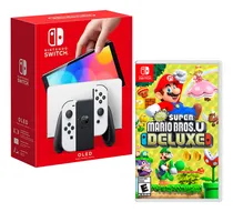 Comprar Consola Switch Modelo Oled Blanco + New Super Mario Bros U
