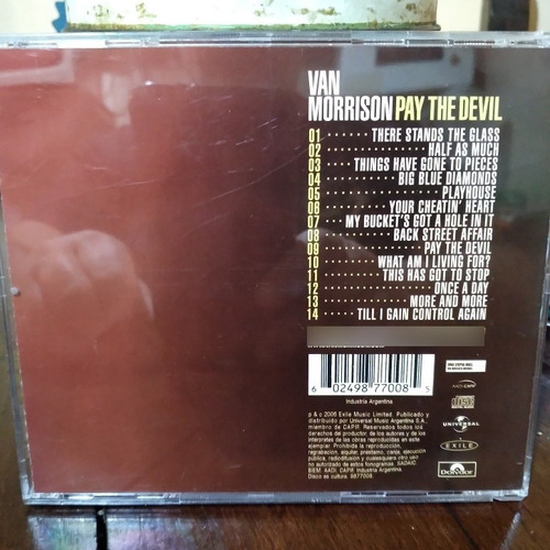 Van Morrison. Pay The Devil. Cd (Usado)