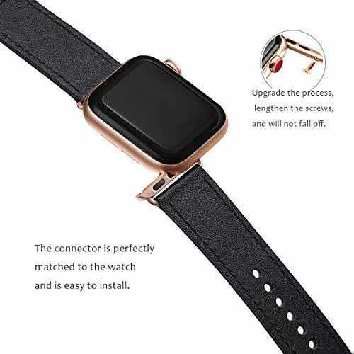  Power Primacy - Correas para reloj compatibles con Apple Watch  de 38 40 42 44mm, correa de cuero de grano superior para reloj inteligente  compatible con iWatch para hombres y mujeres