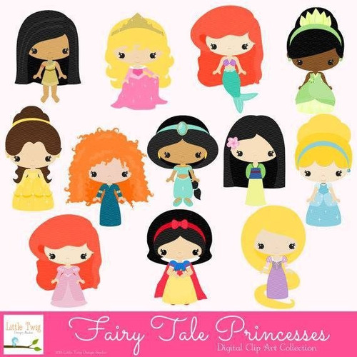 Kit Imprimible Princesas Disney Imagenes Clipart Cod 42