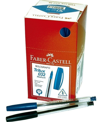 Boligrafo Faber Castell Trilux 032 Caja X 50u