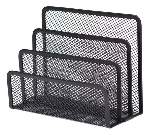 Organizador De Metal De Papéis Para Mesa Com 3 Divisões