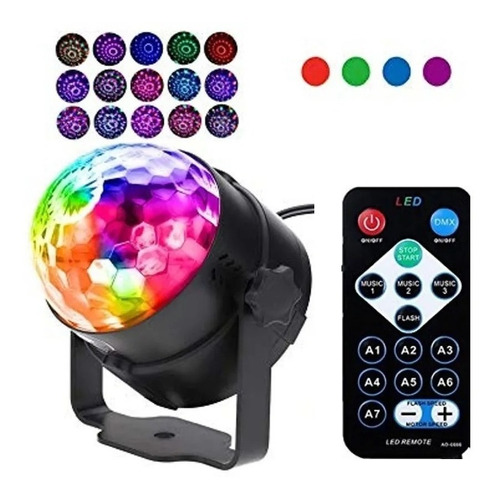 Bola De Luces Led Rgb Audioritmica Discoteca + Control 