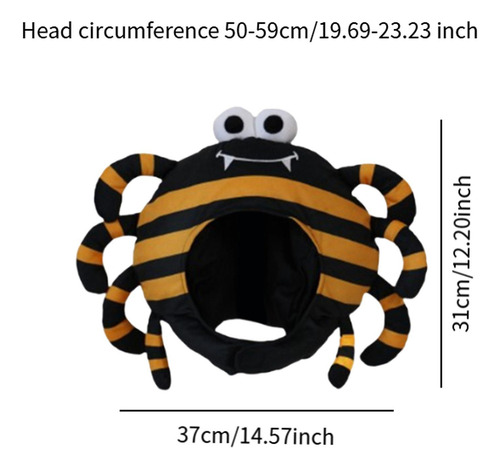 Sombrero De Araña De Halloween, Suave Novedoso Para