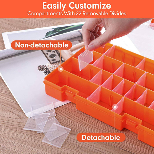 Caja Organizadora De Plástico Con Separadores Ajustables, 36