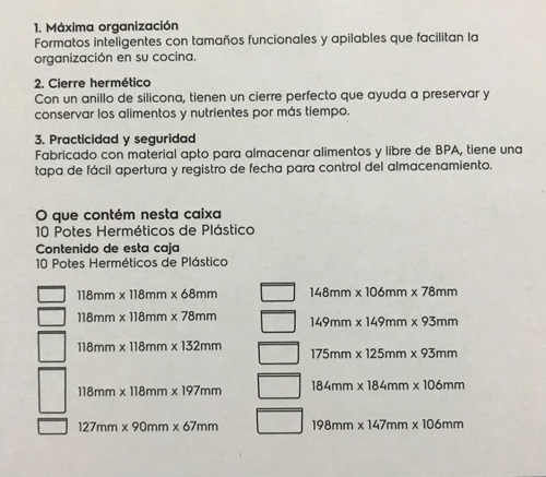 Imagem 6 de 6 de Pote De Plástico Hermético (oferta Exclusiva) - 10 Unidades