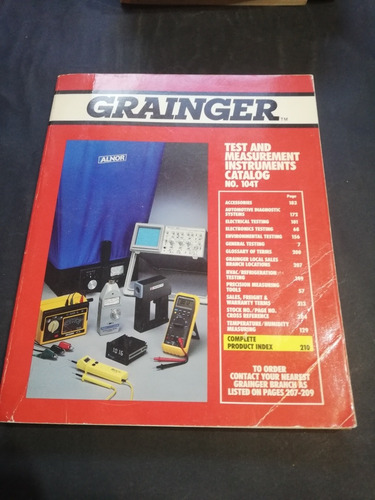 Grainger Test And Measurement Instruments Catalog 104t (Usado)