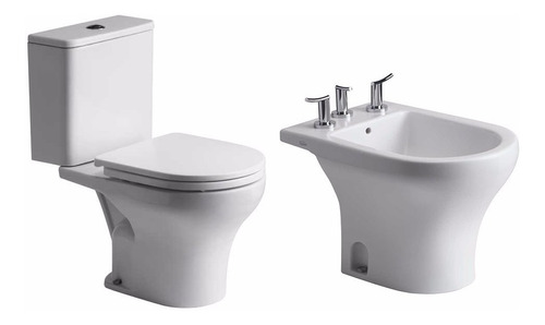 Inodoro Largo Deposito Tapa Amortiguada Bidet Ferrum Veneto