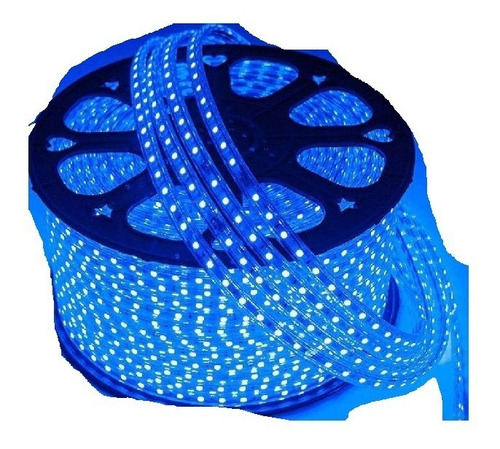 Mangueira Led Chata 10 Metros+ Conecto Luz Azul