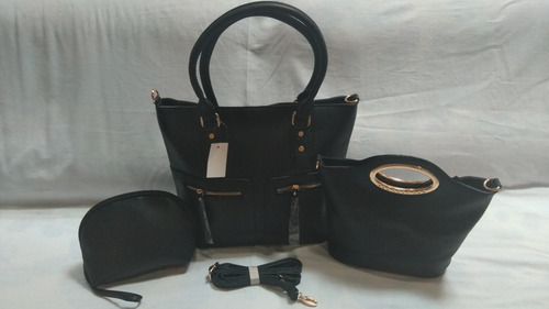  Bolsa Feminina Kit  Grande Média  Necessaire - Frete Grátis