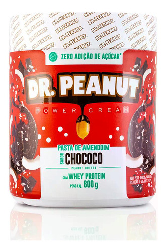 Suplemento em pasta Dr. Peanut  Pasta de amendoim sódio Pasta de amendoim sabor  chococo em pote de 600g