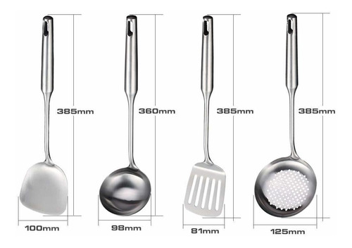 Super Leader Juego Utensilio Cocina Acero Inoxidable 4