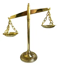 Comprar Balanza De La Justicia Puro Bronce Antiguedades Y Deco