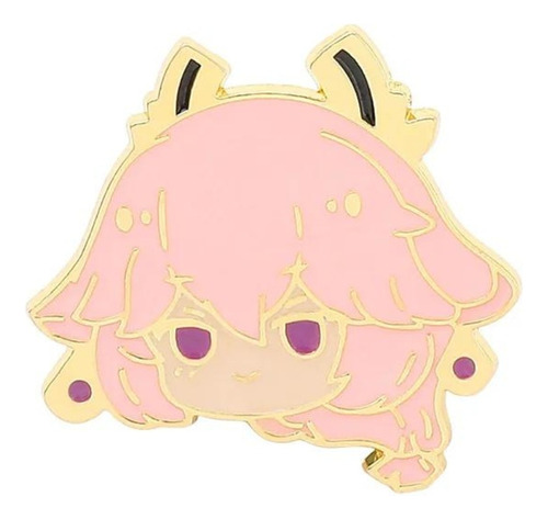 Broche Boton Pin Metalico Genshin Impact Yae Miko Juego Vide