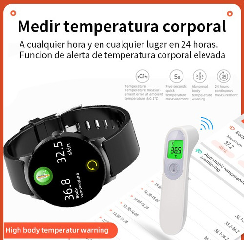 Reloj Inteligente Mujer Azúcar En Sangr Presión Arterial Y