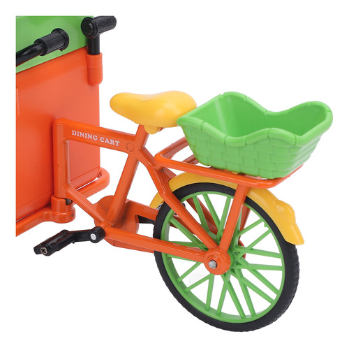 Conjunto De Brinquedos De Triciclo Food Trike Toy Em Escala