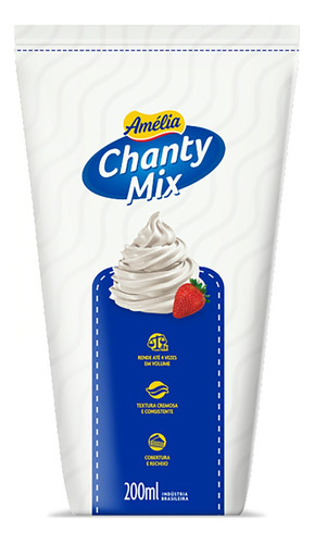 Chantilly Creme Amélia Chanty Mix Caixa 200ml