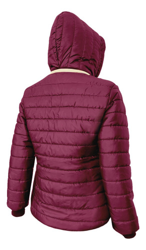 Campera Inflable De Mujer Térmica Con Corderito Y Capucha G6