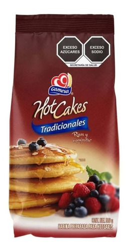 Caja Harina Para Hot Cakes Gamesa Tradicional 20 Pzs 500 Grs