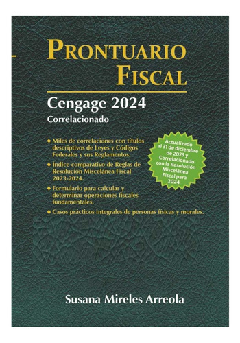 Prontuario Fiscal Cengage 2024  Susana  !actualizada !