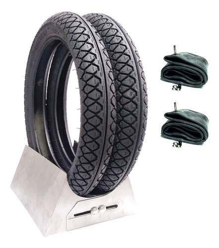 Par Pneu Yamaha Neo115 Maggion + 2 Camaras Aro 16 1179