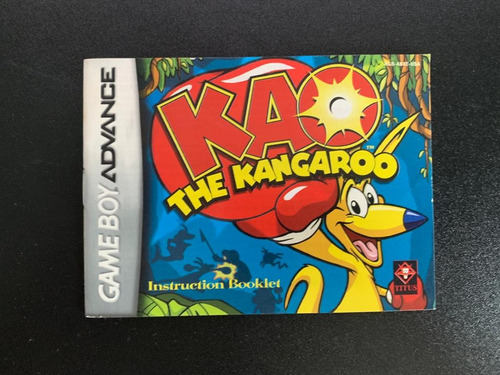 Kao The Kangaroo Game Boy Advance Manual