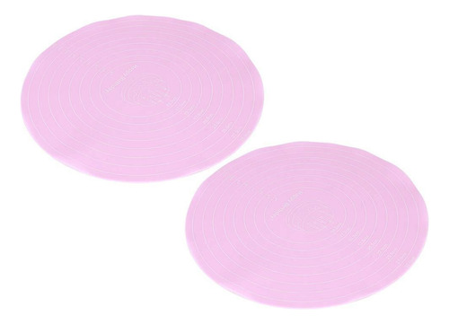 2 Alfombrillas Redondas Antiadherentes Silicona Para Amasar