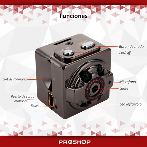 Mini Camara Espia Oculta Sq8 Full Hd Fotos 12mp La Mejor
