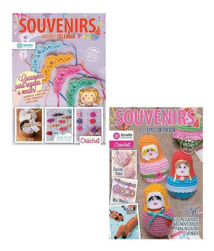Revista Tejido Crochet Souvenirs Para Fiestas Pack X 2 