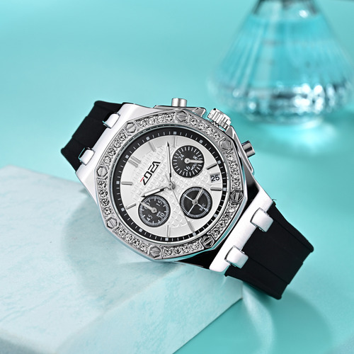 Reloj Zoea Ez8045b Plata Neutro Cuarzo Resistente Agua 30m