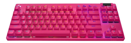 Teclado inalámbrico para juegos Logitech G Pro X Tkl rosa magenta
