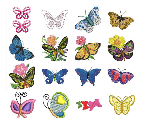 84 Matrices P/ Maquinas De Bordar Mariposas (bastidor 10x10)