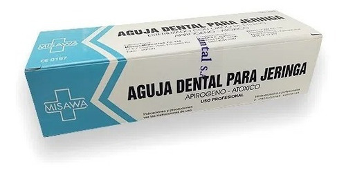 Agujas Descartables Dentales Caja X 100 Misawa Para Carpule
