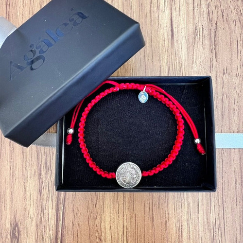 Imagen 6 de 8 de Pulsera Tejida San Benito De Plata .925 Y Oxido Agálea