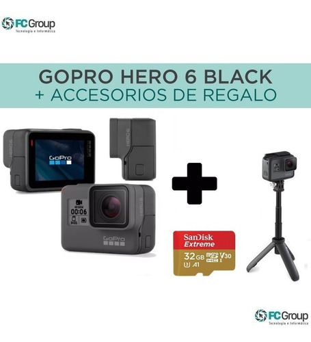 Camara Go Pro Hero 6 Black + Regalo!! Shorty + Memoria 32gb 