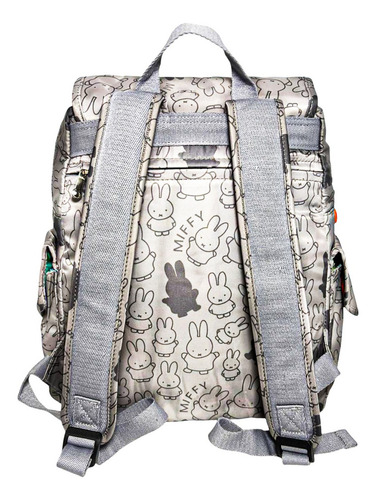 Mochila Kipling Diseño Especial Miffy Importación Americana Gris Oscuro Liso