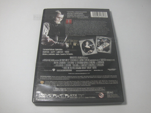 Sweeney Todd El Barbero Demoniaco De La Calle Fleet Dvd (Usado)