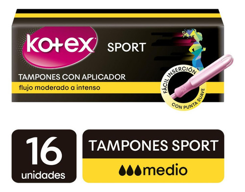 Tampones Kotex Sport Regular Con A - Unidad