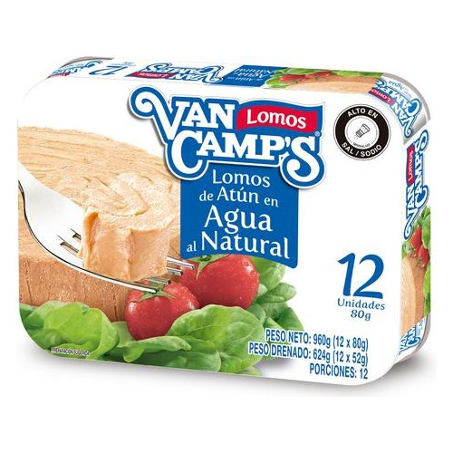 Van Camps Atún En Agua 12 Unidades / 80 G