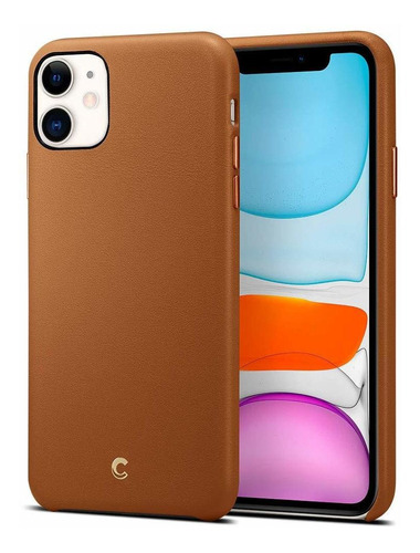 Funda De Cuero Premium iPhone 11, Marron Cyrill