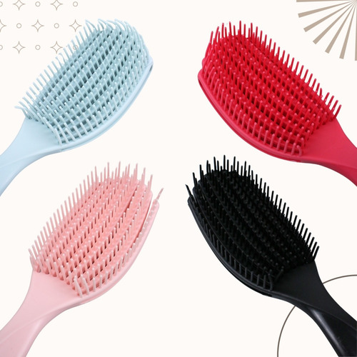 Cepillo Ajustable Desenredante Todo Tipo Cabello Húmedo Seco
