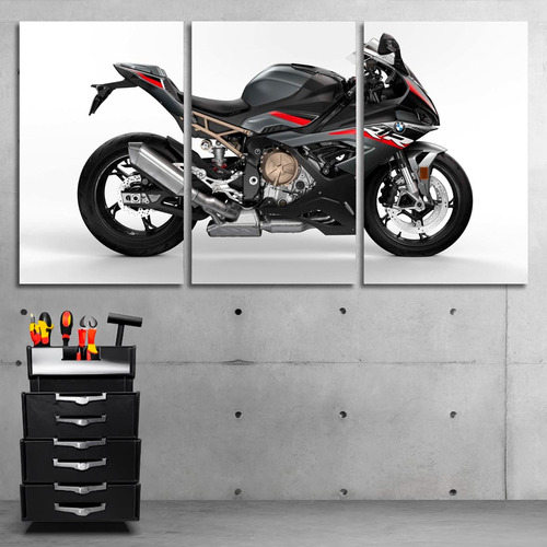 Cuadros Tripticos Motos Bmw S1000rr 2024 (150 X 80 Cm)