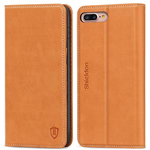 Shieldon Cuero Genuino iPhone 8 Plus Wallet Case Book Pmnuu